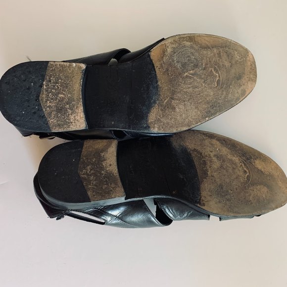 Bragano Hand Crafted Italian Black Closed Toe Buckle Sandal  Sz10.5 main image 5